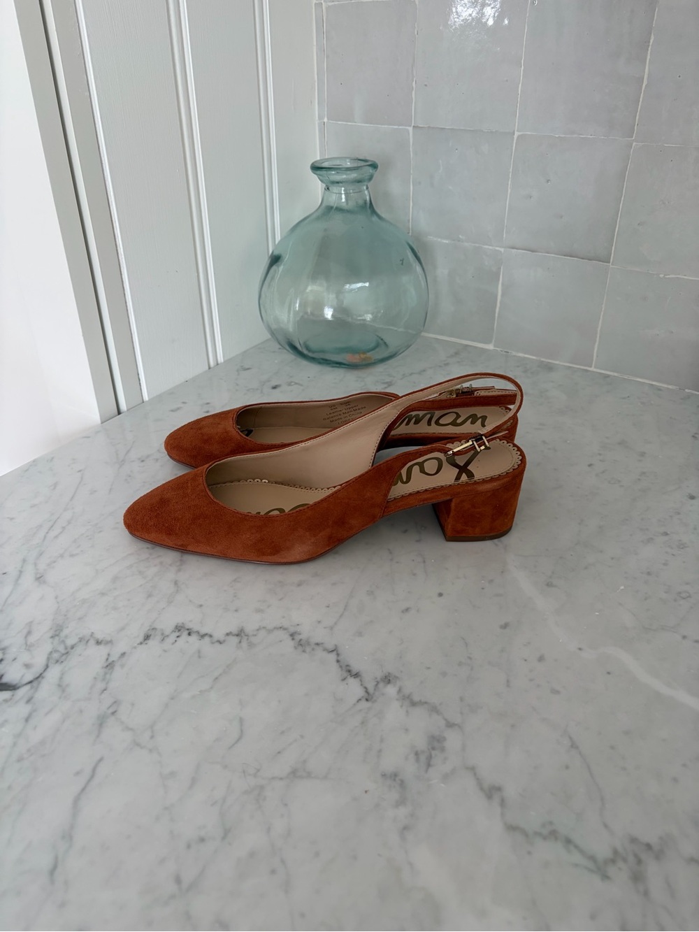 Sam Edelman Suede Slingback Block Heel NWT